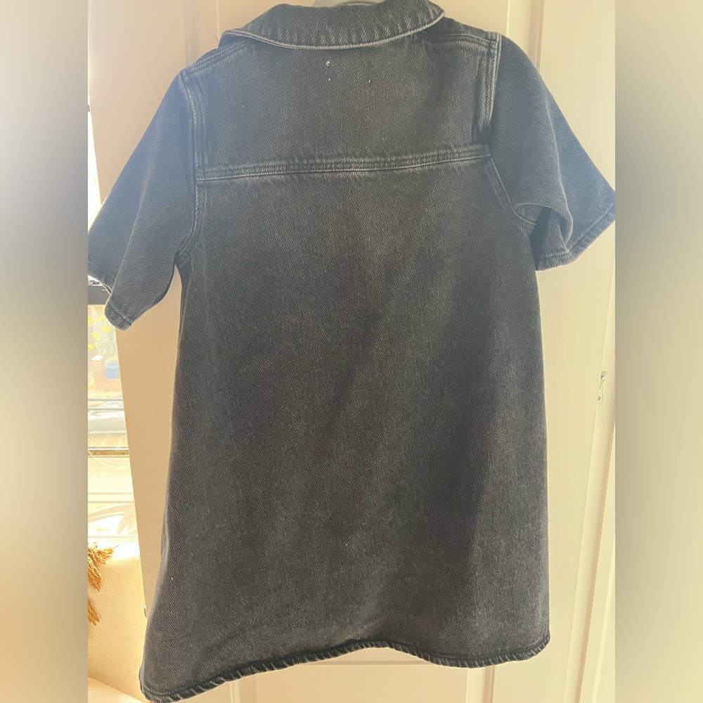 Ganni Washed Black Denim Mini Dress - Picture 6 of 6